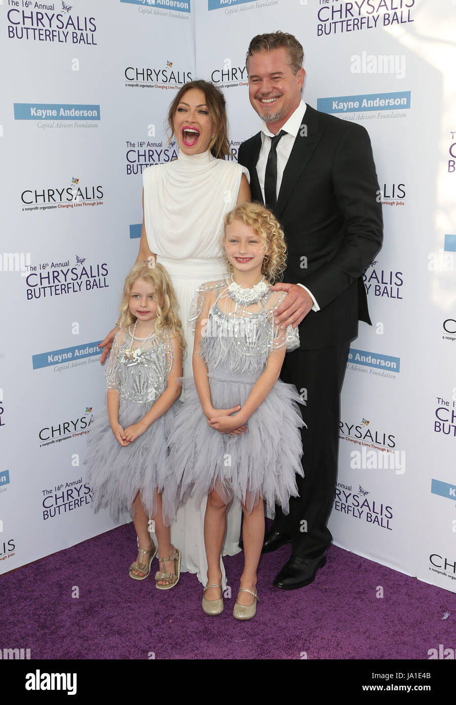 BRENTWOOD, CA Gayheart-Dane 03 Juin- Rebecca, Eric Dane, Billie Beatrice Dane Dane, la Géorgie, à 16e Conférence annuelle de l'Chrysalis Butterfly Ball en résidence privée, Californie le 03 juin 2017. Credit : Faye Sadou/MediaPunch MediaPunch Crédit : Inc/Alamy Live News Banque D'Images