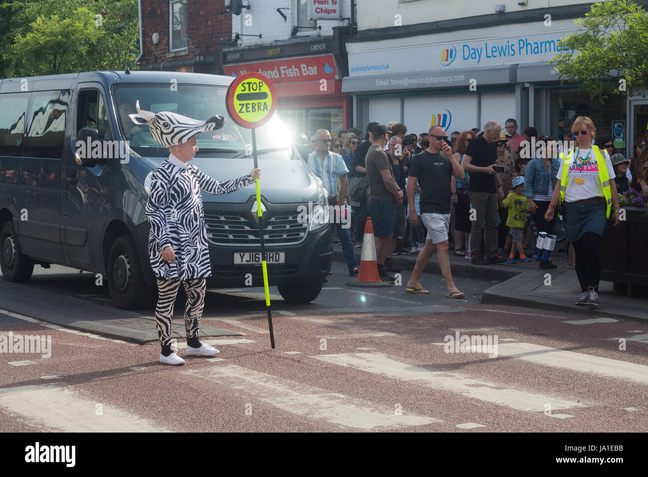 Kingston Upon Hull, Royaume-Uni. 3 juin, 2017. performance live, l'art et la culture à assembler Fest 2017, avenue newland, Hull crédit : Matthieu appleyard/Alamy live news Banque D'Images