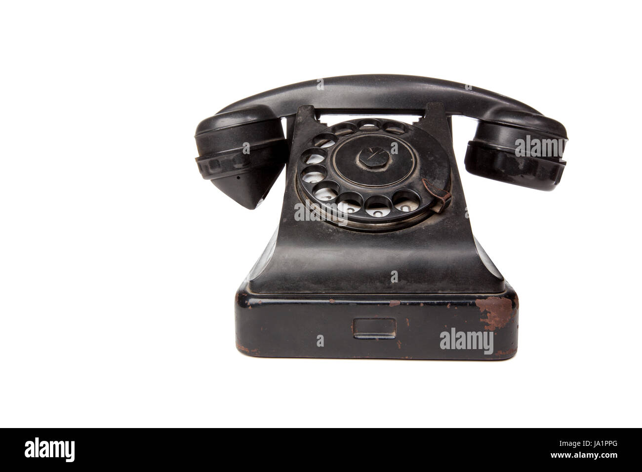 Téléphone, téléphone, Objet, isolé, nostalgie, noir, de teint basané, jetblack, profonde Banque D'Images