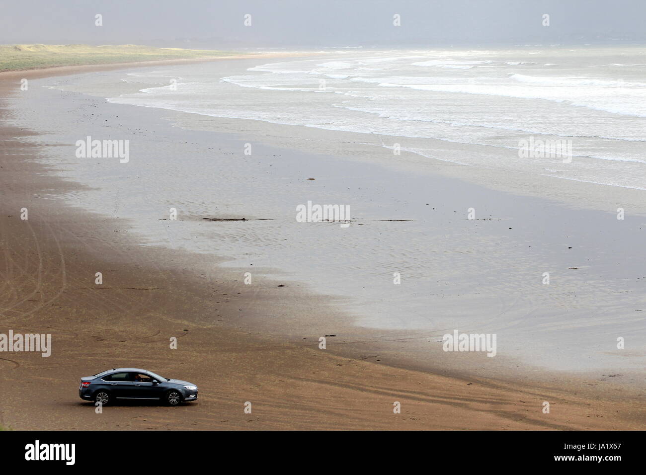 Plage, mer, la plage, mer, voiture, automobile, véhicule, moyens de déplacement, Banque D'Images