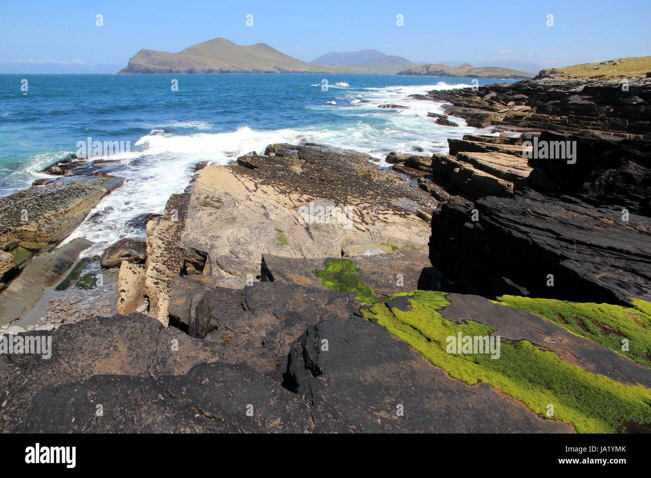 Wild, de l'océan atlantique, l'eau salée, la mer, l'océan, l'eau, côte, surf, risacca, Banque D'Images