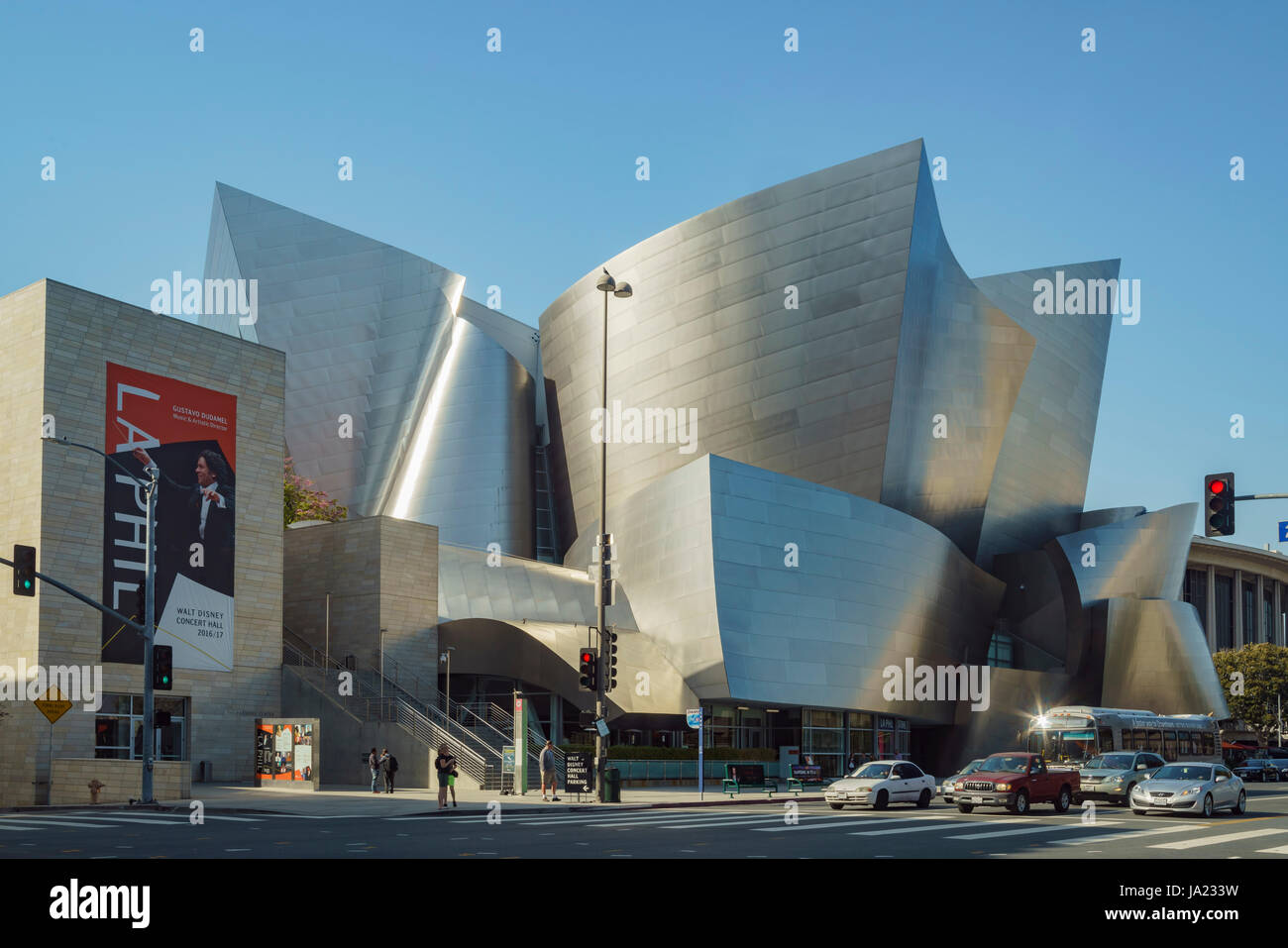 Los Angeles, 11 avril : Après-midi vue de Walt Disney Concert Hall on APR 11, 2017 à Los Angeles, Californie Banque D'Images