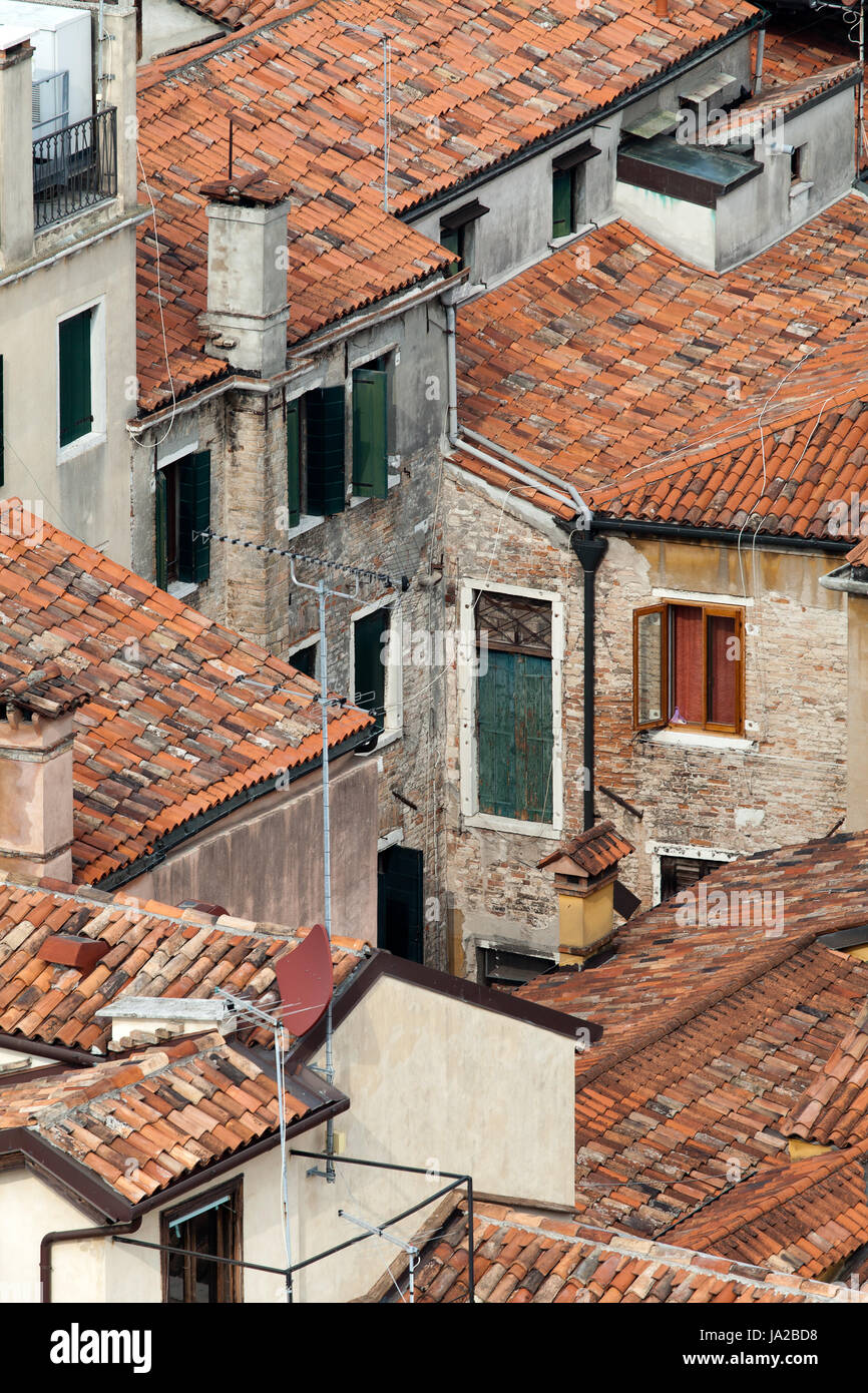 Venise, ville, urbain, scène, lieu, site, Italie, maison, édifice, voyage, Banque D'Images