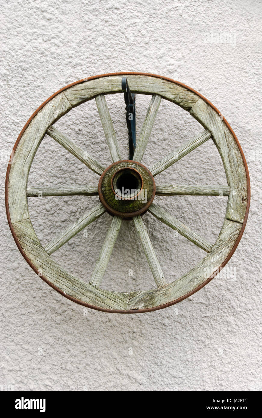 Objet, roue, bois, mur, metal, parle, objet, roue, bois, métal, mur, Banque D'Images
