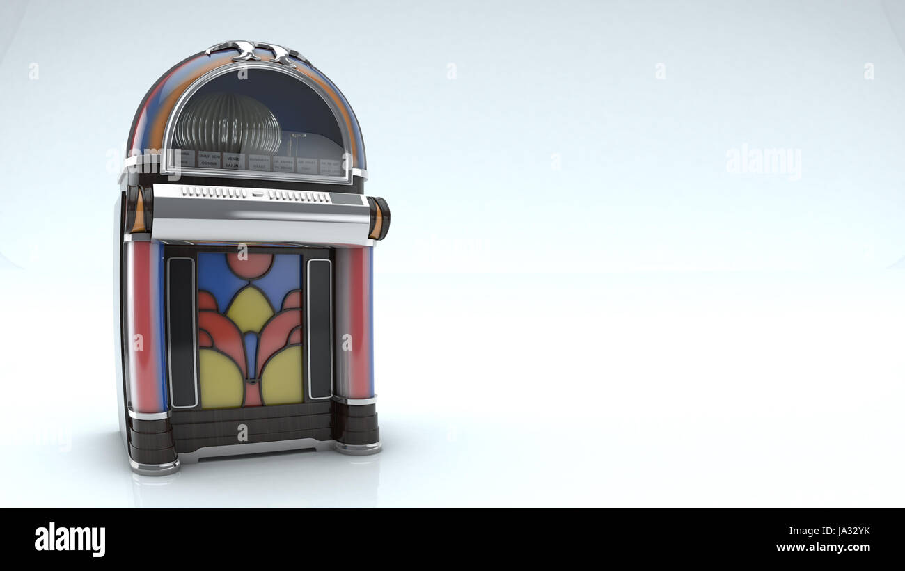 Old vintage music box sur fond blanc Photo Stock Alamy