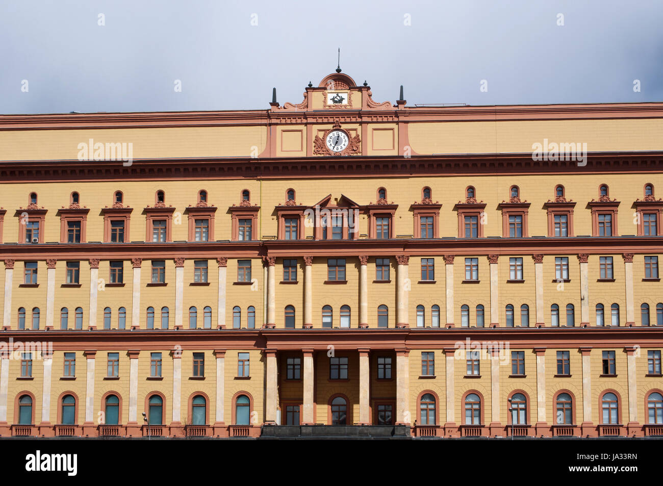 Moscou : le bâtiment Loubianka, nom populaire pour le siège de la prison du KGB et affiliés sur la place Loubianka, un bâtiment Néo-baroque 1897 Banque D'Images