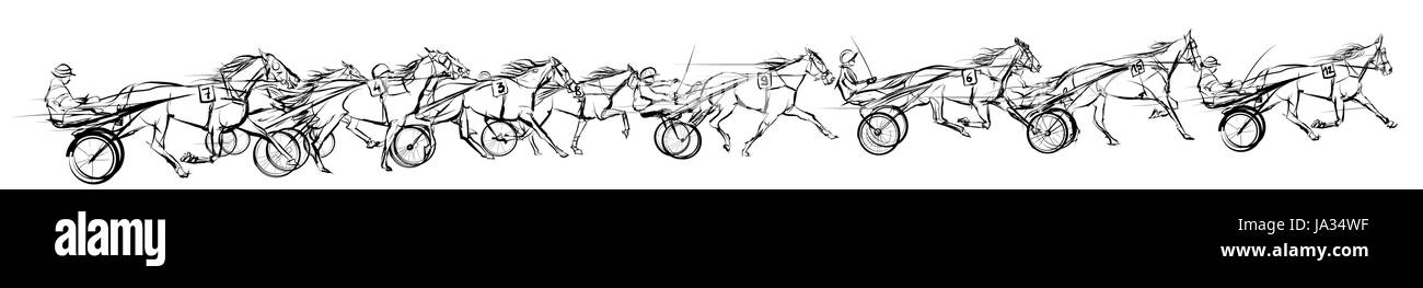 Transport de chevaux course - vector illustration Illustration de Vecteur