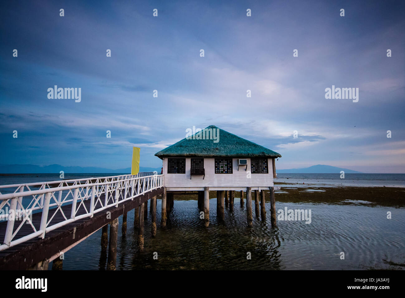 Maison de plage de détente à Calatagan, Batangas Banque D'Images