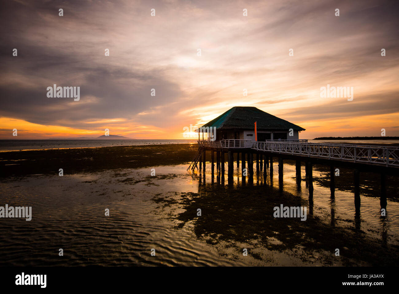 Maison de plage de détente à Calatagan, Batangas Banque D'Images