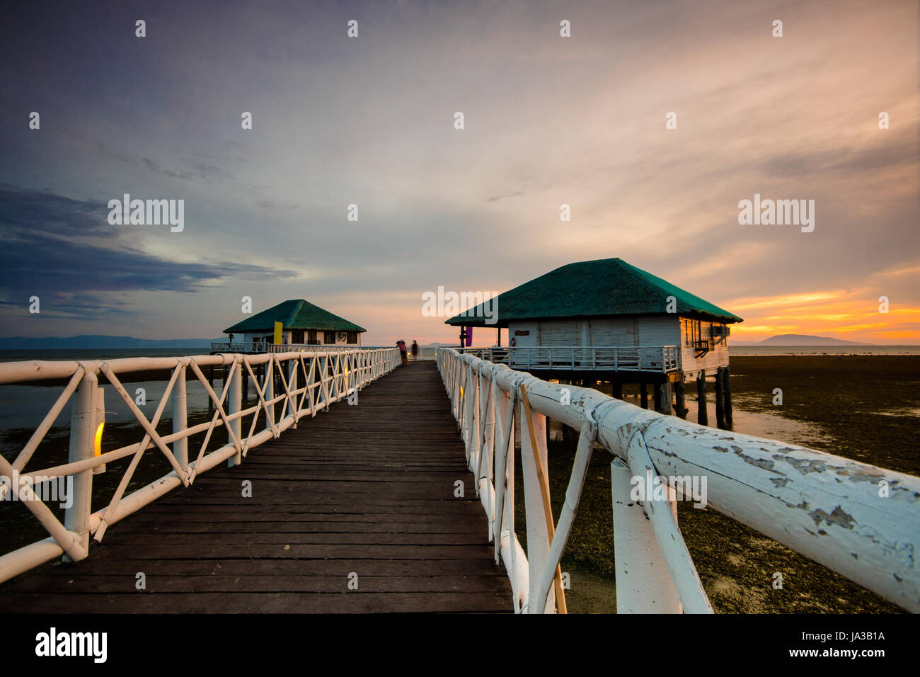 Maison de plage de détente à Calatagan, Batangas Banque D'Images