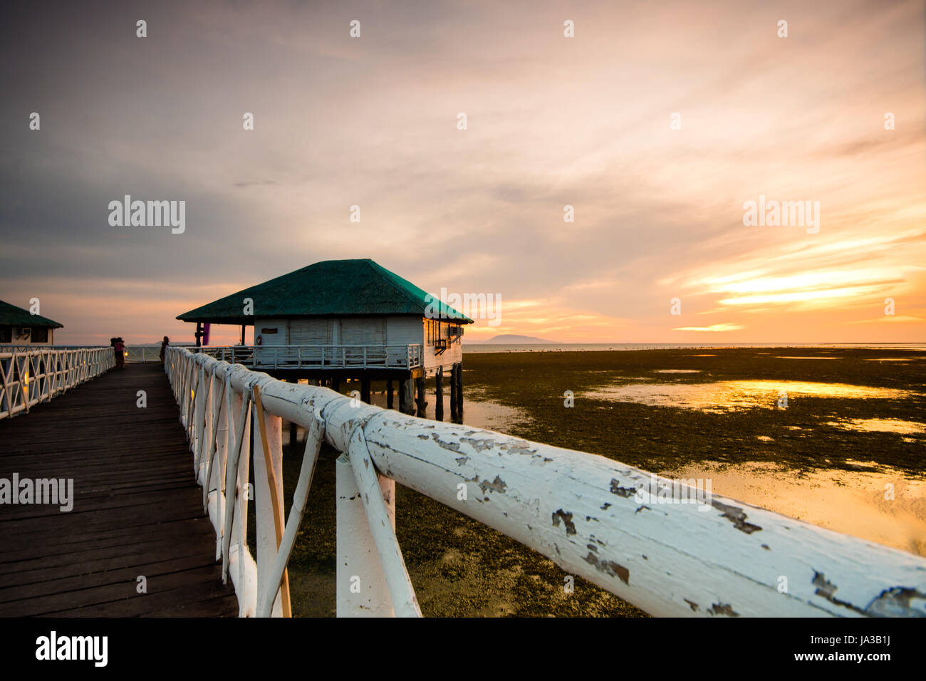 Maison de plage de détente à Calatagan, Batangas Banque D'Images