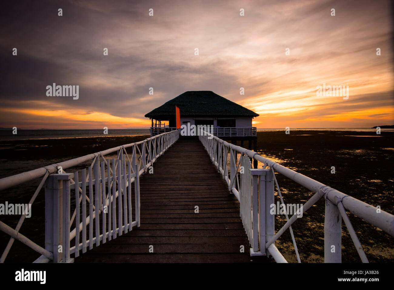 Maison de plage de détente à Calatagan, Batangas Banque D'Images