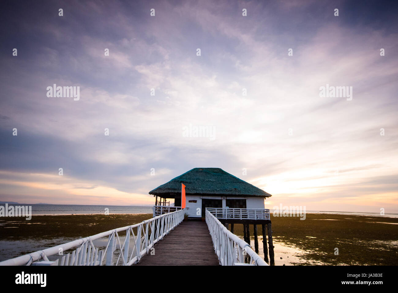 Maison de plage de détente à Calatagan, Batangas Banque D'Images