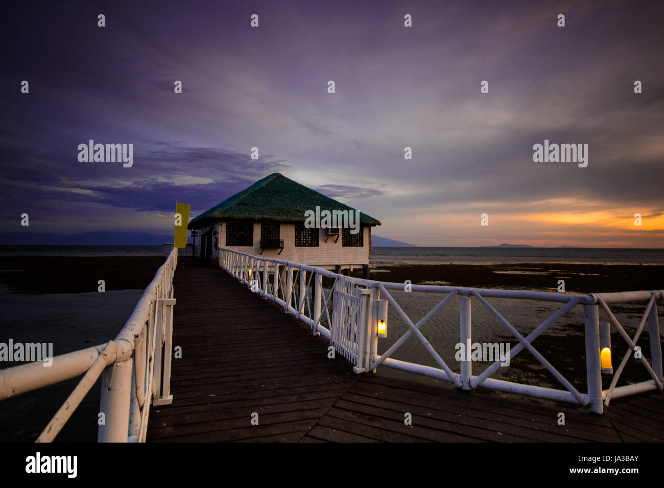 Maison de plage de détente à Calatagan, Batangas Banque D'Images