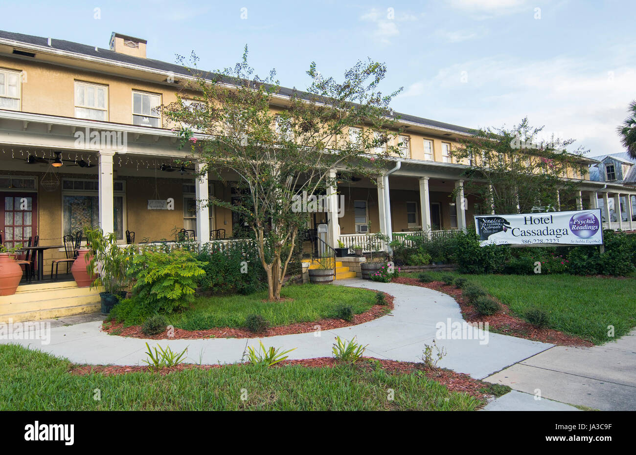Cassadaga spiritualiste Floride Ville de voyants et médiums à Cassadaga Hotel dans le comté de Volusia, Banque D'Images Cassadaga spiritualiste Floride Ville de voyants et médiums à Cassadaga Hotel dans le comté de Volusia, Banque D'Images