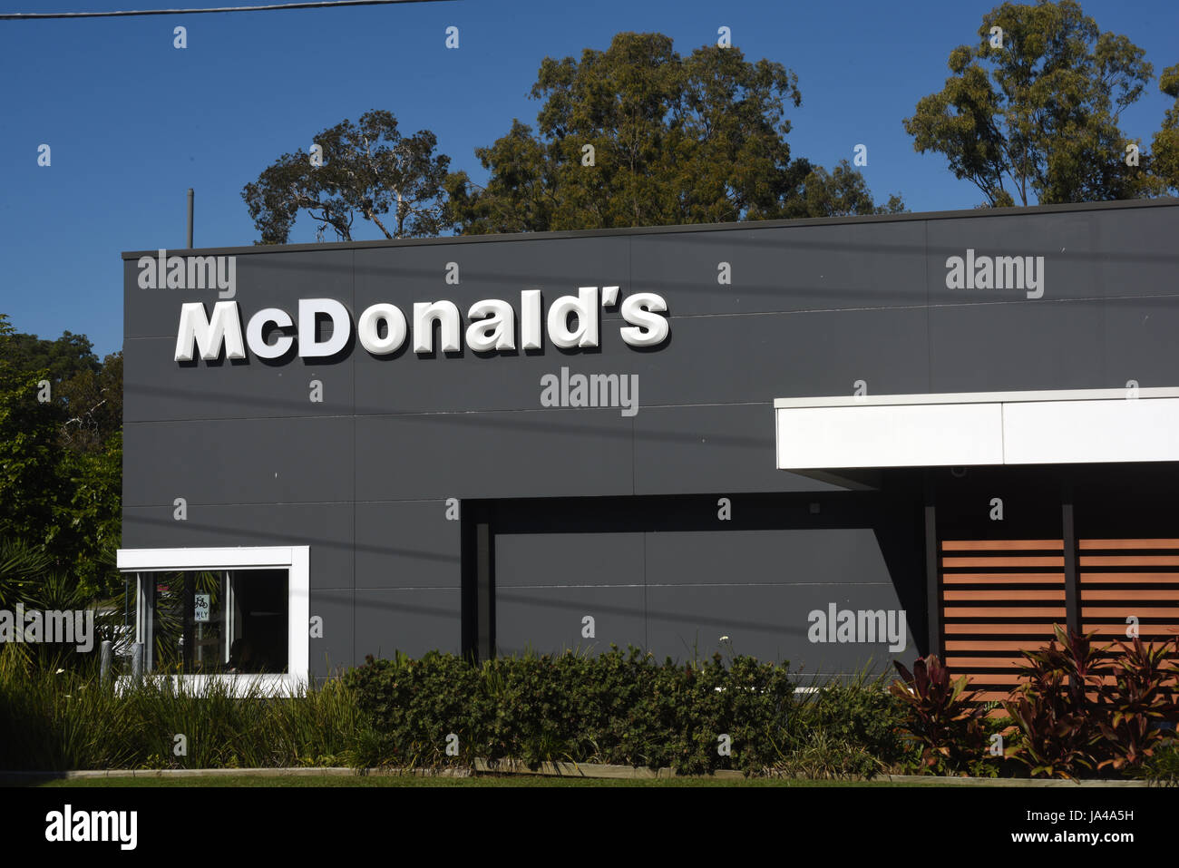 Redcliffe, Australie : MCDONALD'S restaurant McCafe du Clontarf, Queensland Banque D'Images
