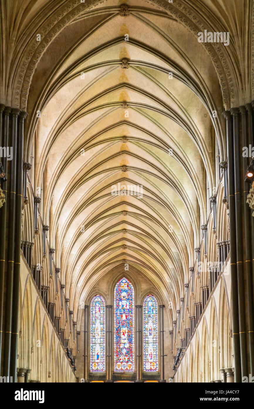 La cathédrale de Salisbury Wiltshire, UK Banque D'Images