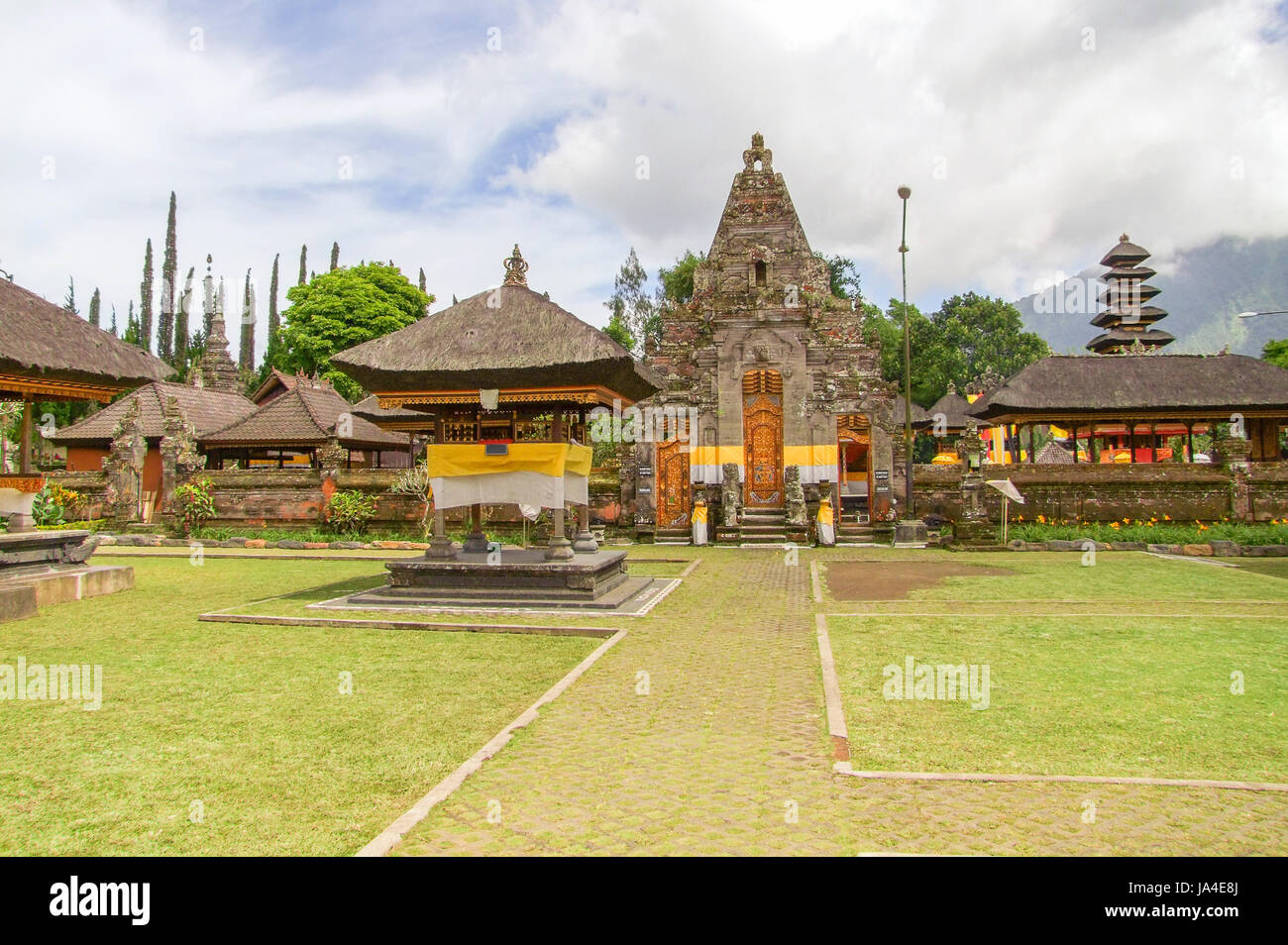 Temple de l'eau appelé Pura Ulun Danu Bratan à Bali, Indonésie Banque D'Images