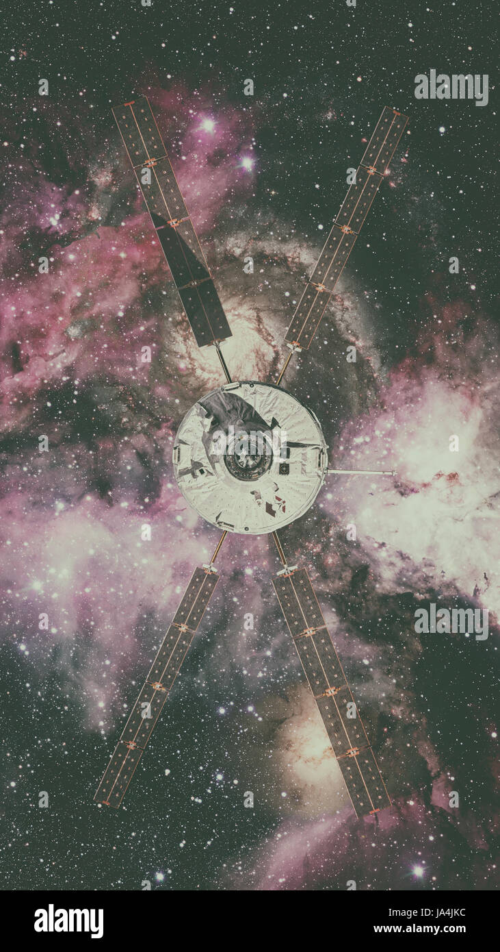 L'Agence spatiale européenne d'Automated Transfer Vehicle-4 s'approche de la Station spatiale internationale. Banque D'Images