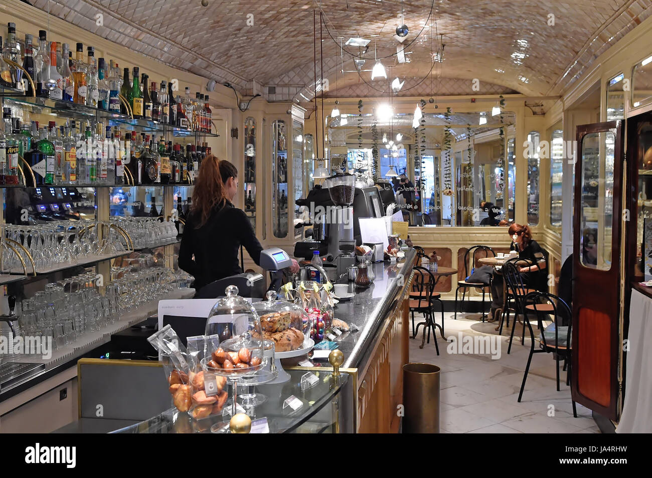 Caffè degli Specchi, Gênes, Italie, europe, Ligury Banque D'Images