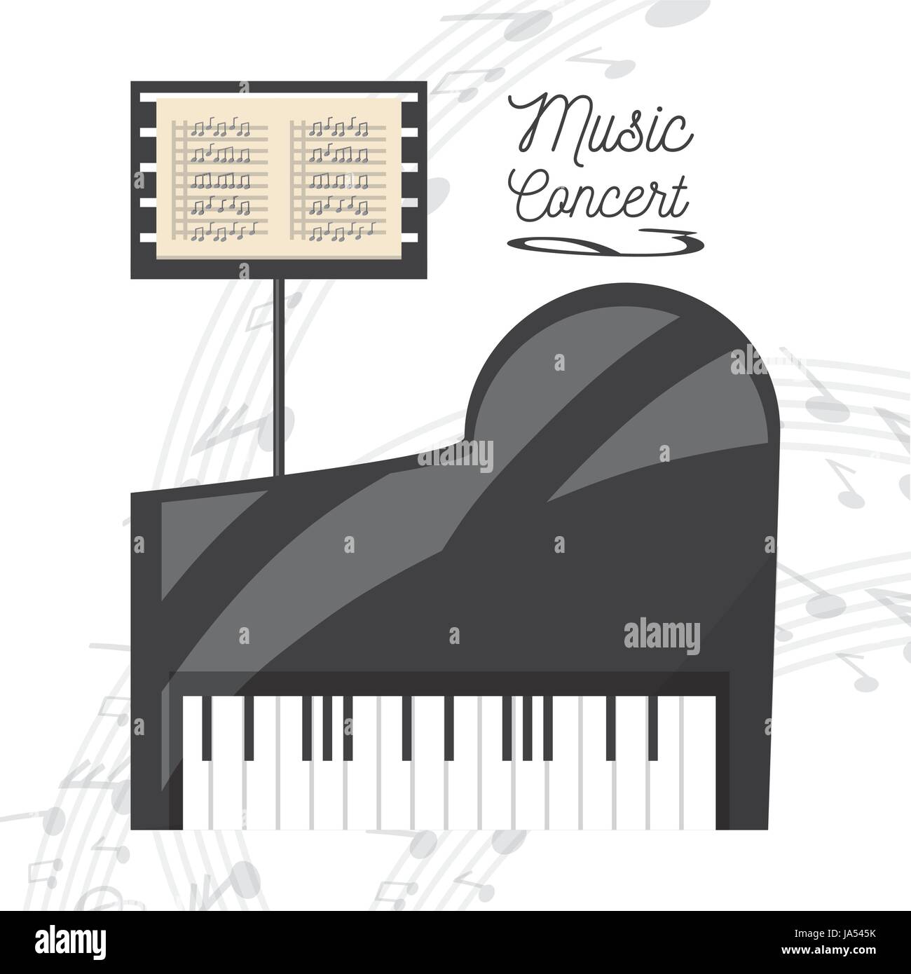 Instrument de musique avec piano musique concept fiche technique Image  Vectorielle Stock - Alamy