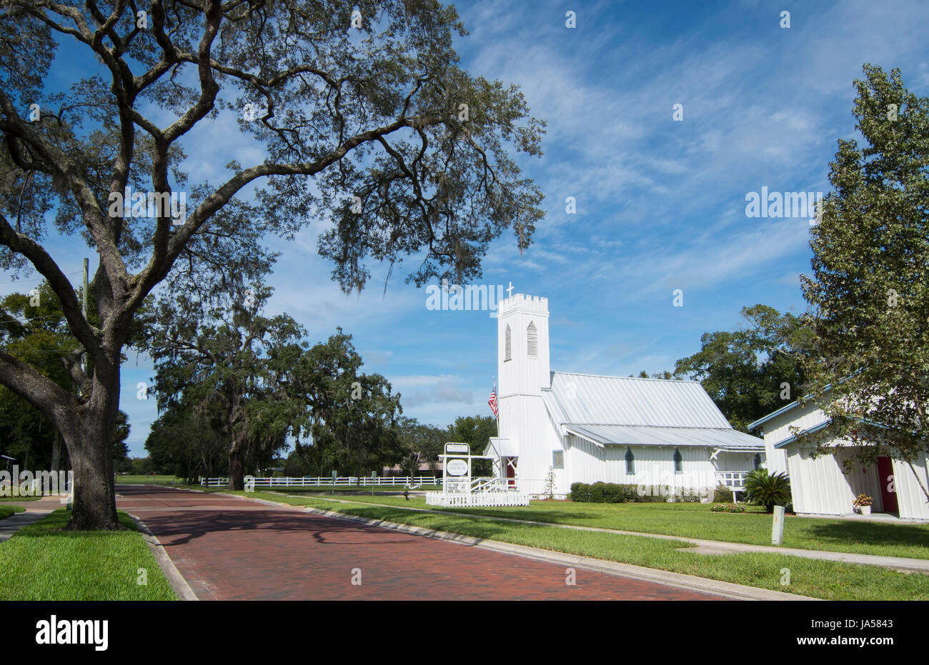 Longwood Florida Christ Church 1879 vieille église historique au centre-ville de petite ville, Banque D'Images