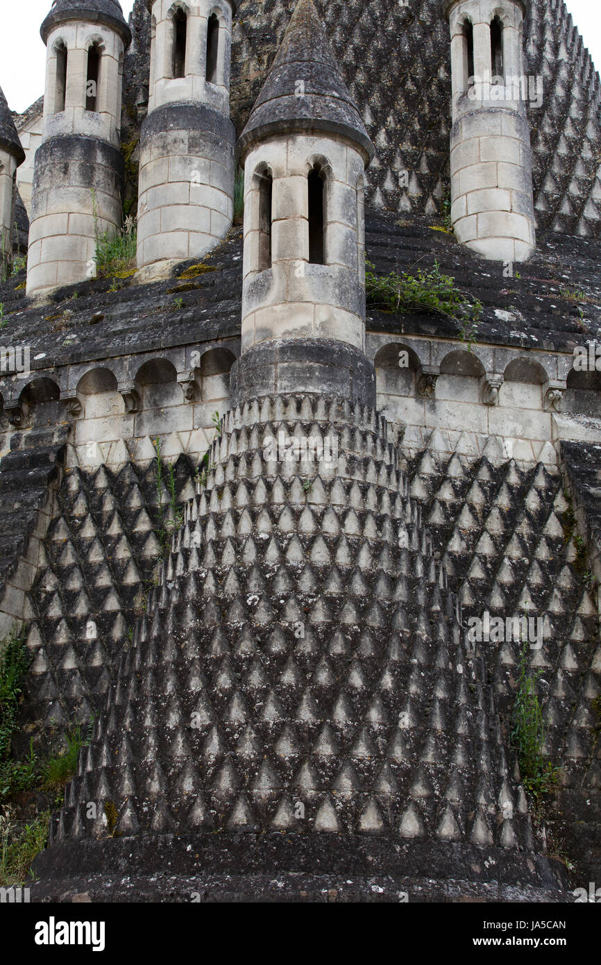 France, vallée, monastère, abbaye, fumée, tabac, fume, fume, tour, voyage, Banque D'Images