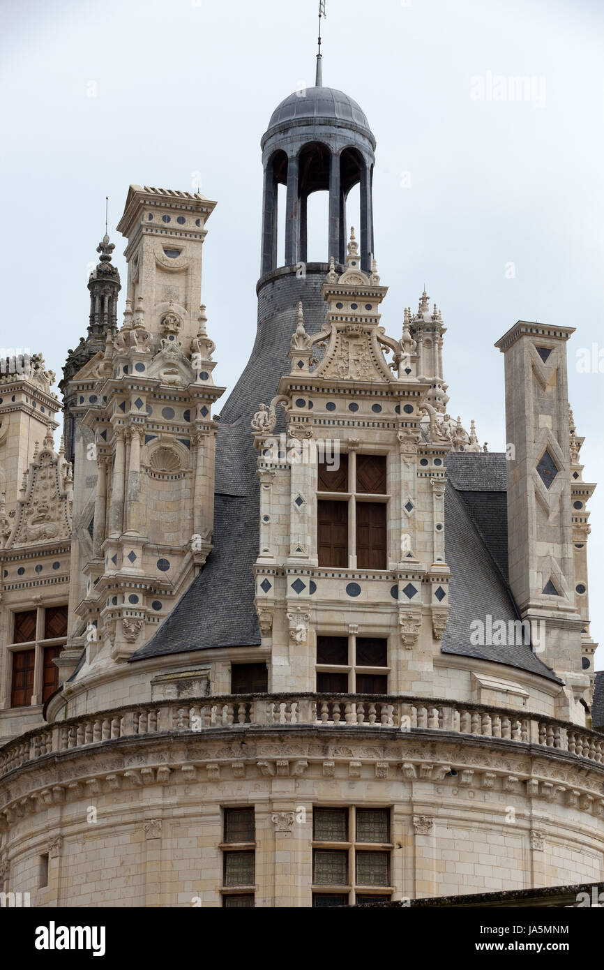 France, vallée, palais, château, Château, tour, historique, grand, grand, Banque D'Images