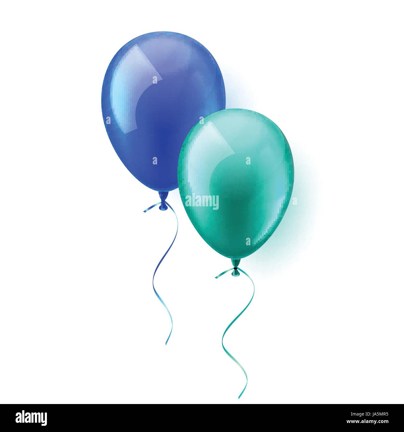 Parti Ballons Colorés Bleu Cyan Violet. Modernes De Décoration