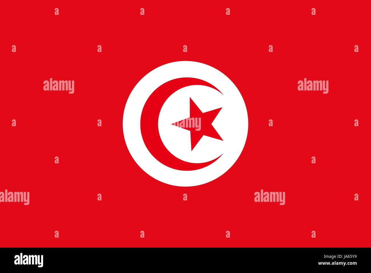 Drapeau de la Tunisie Illustration de Vecteur