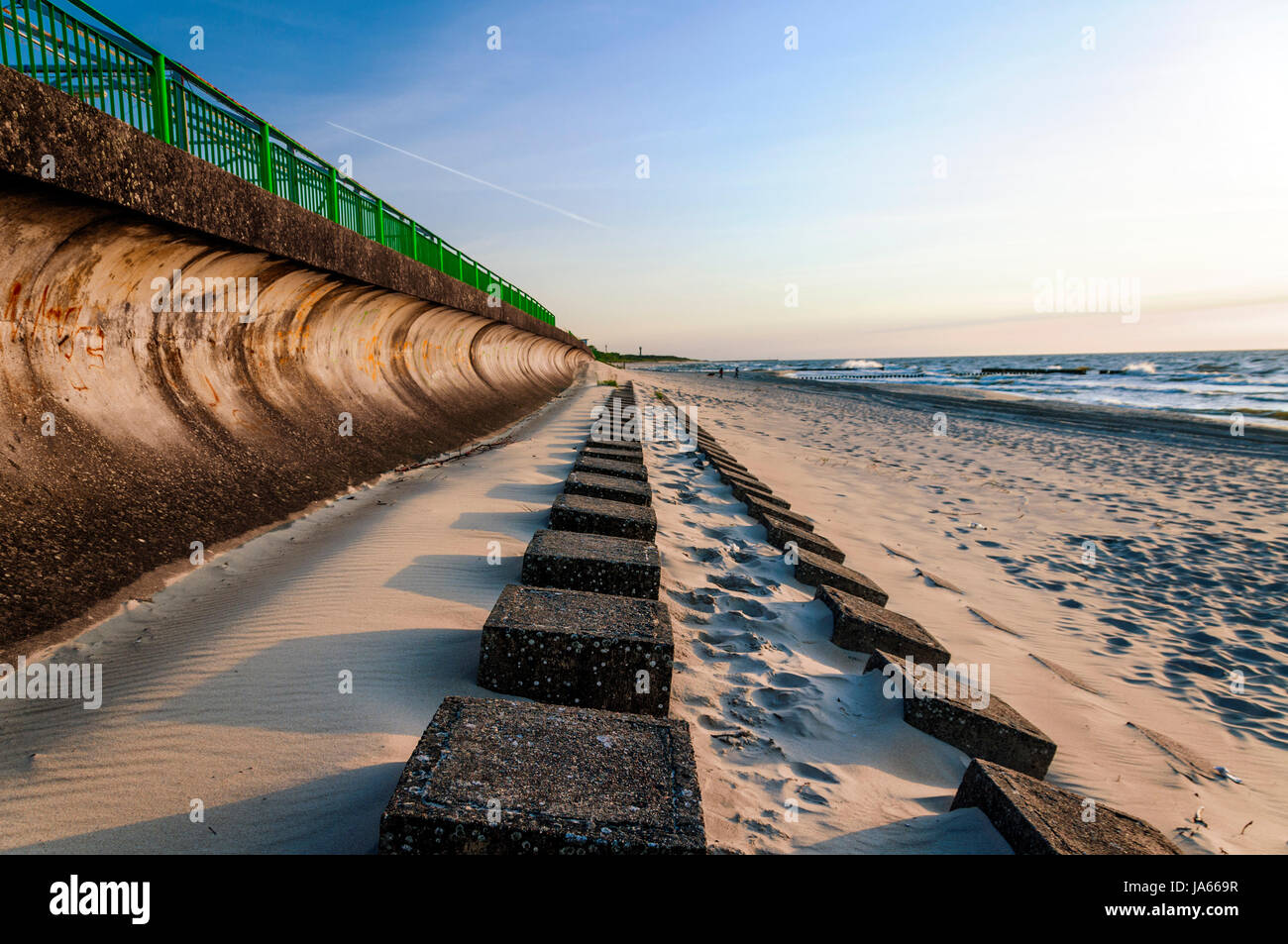 Vue sur l'océan, le transport maritime, la sous-zone, l'eau salée, la mer, l'océan, l'eau, plage, Banque D'Images