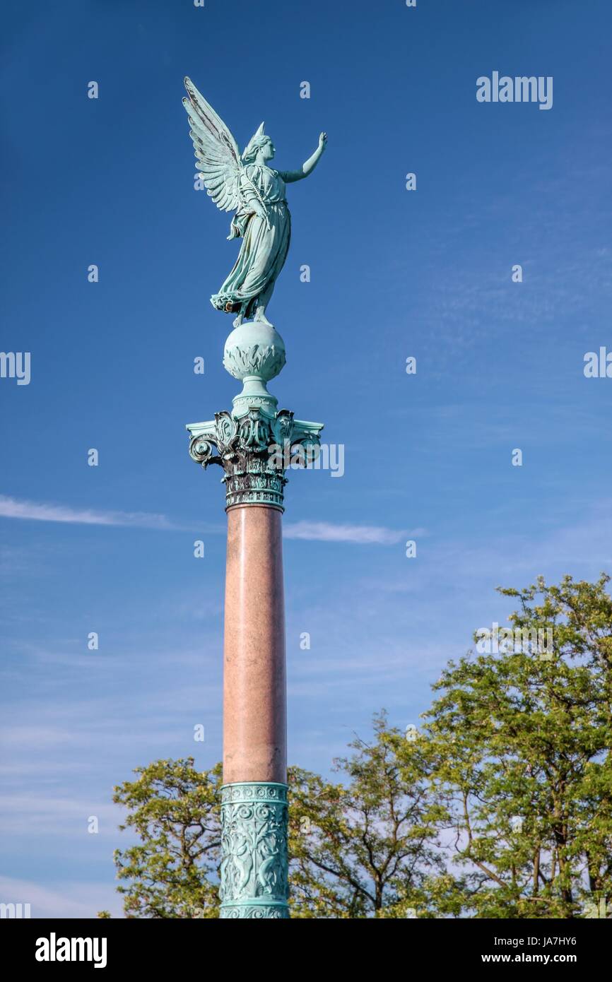 Monument, Danemark, pilier, mémoire, bataille navale, monument, parc, tourisme, Banque D'Images