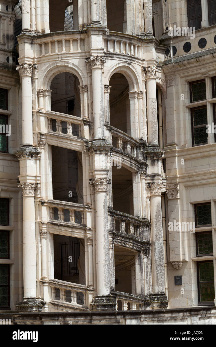 France, vallée, château, chateau, historique, grand, grand, énorme, extrême, Banque D'Images