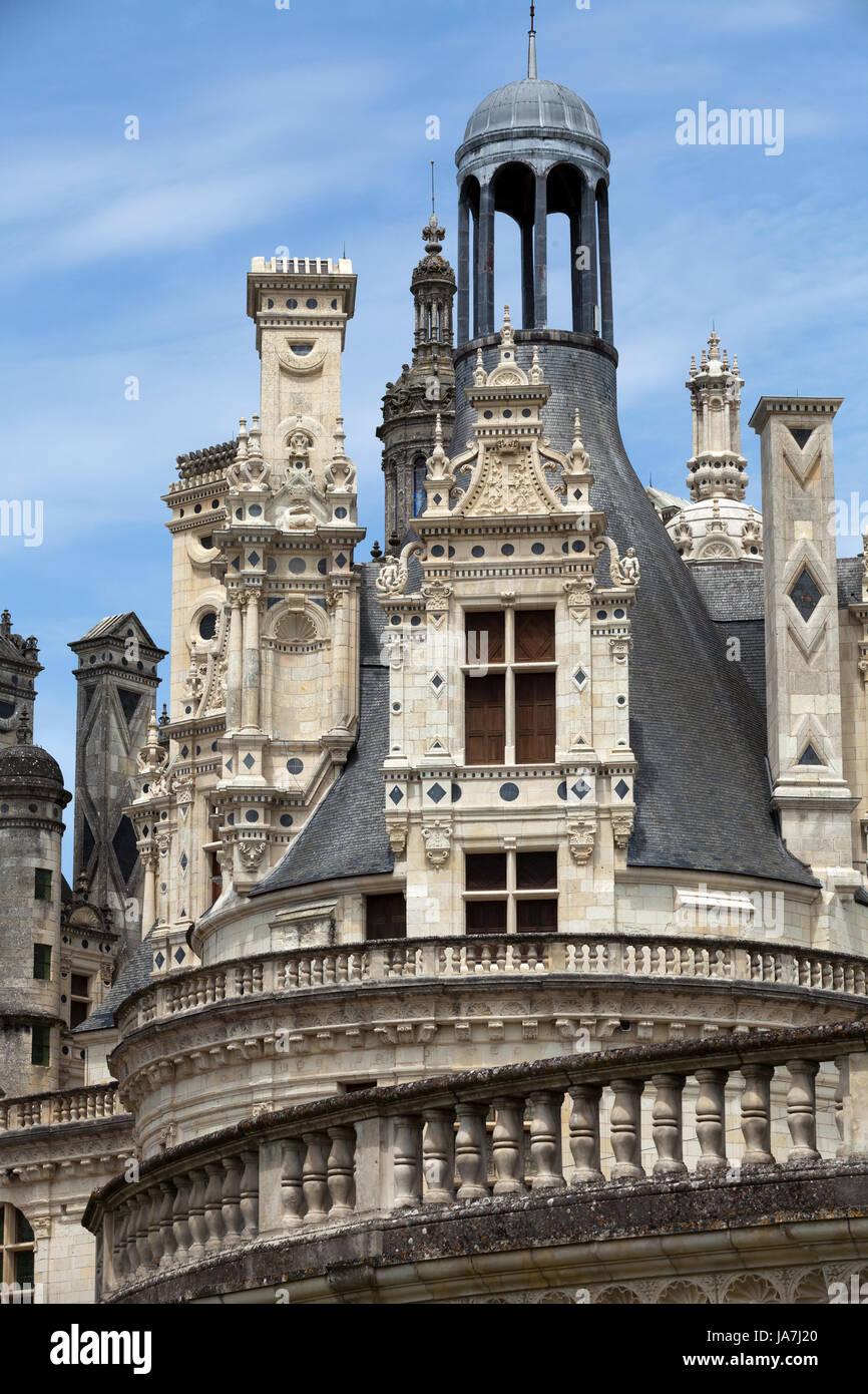 France, vallée, château, Château, tour, historique, grand, grand, énorme, Banque D'Images