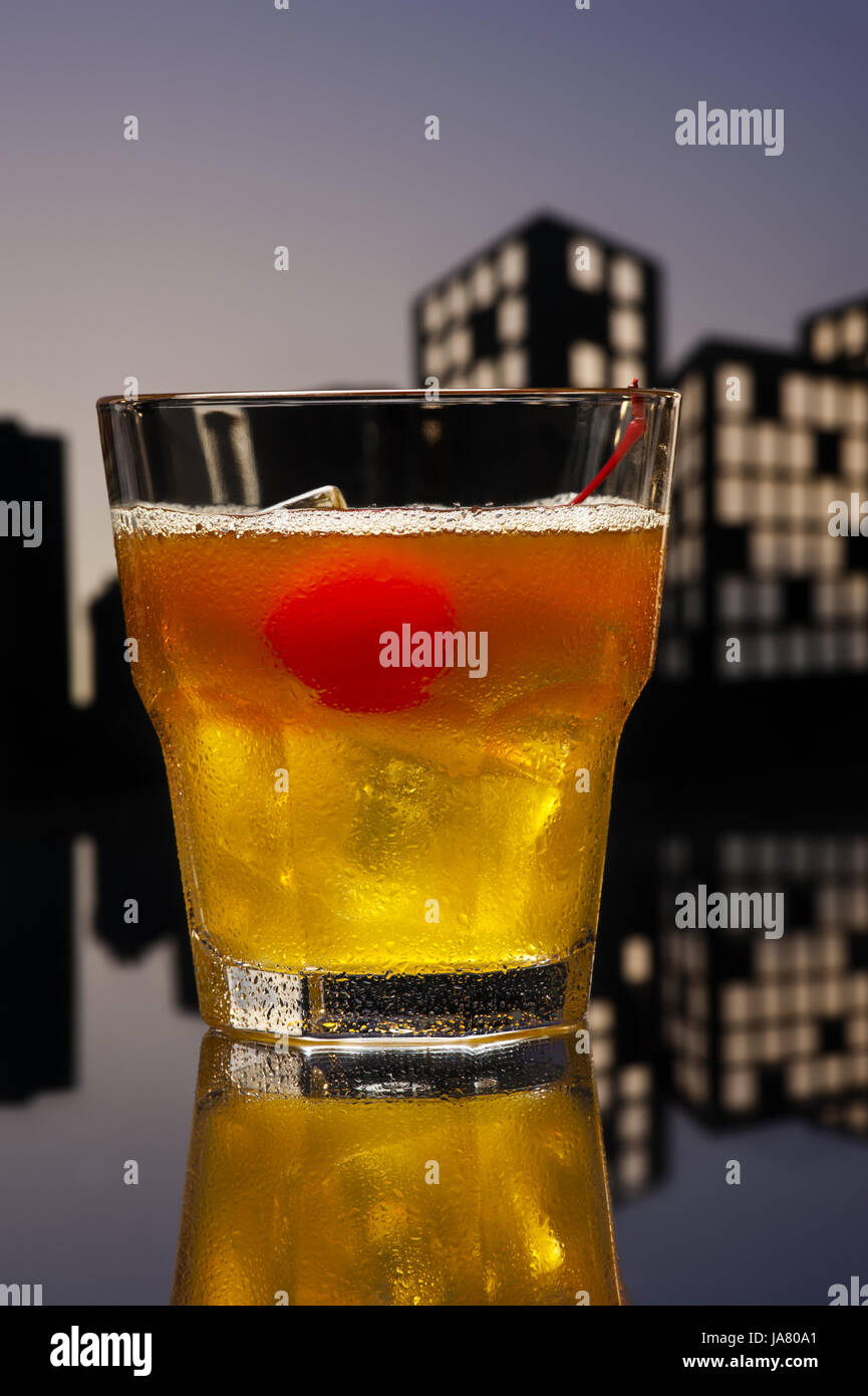 Restaurant, bar, taverne, verre, calice, tumbler, Orange, boisson, boire, Banque D'Images