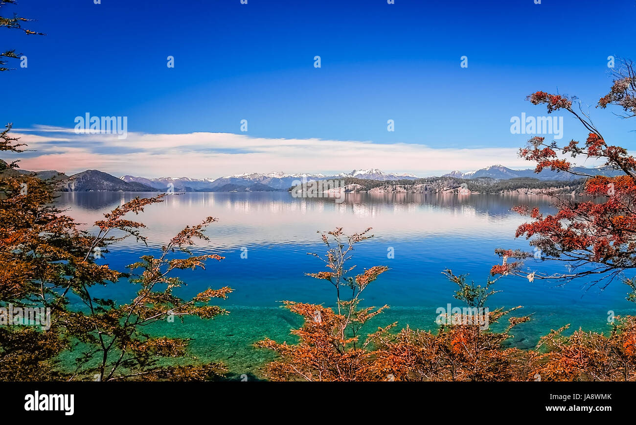 Beaux lacs de Lake District argentine près de Bariloche, Argentine Banque D'Images