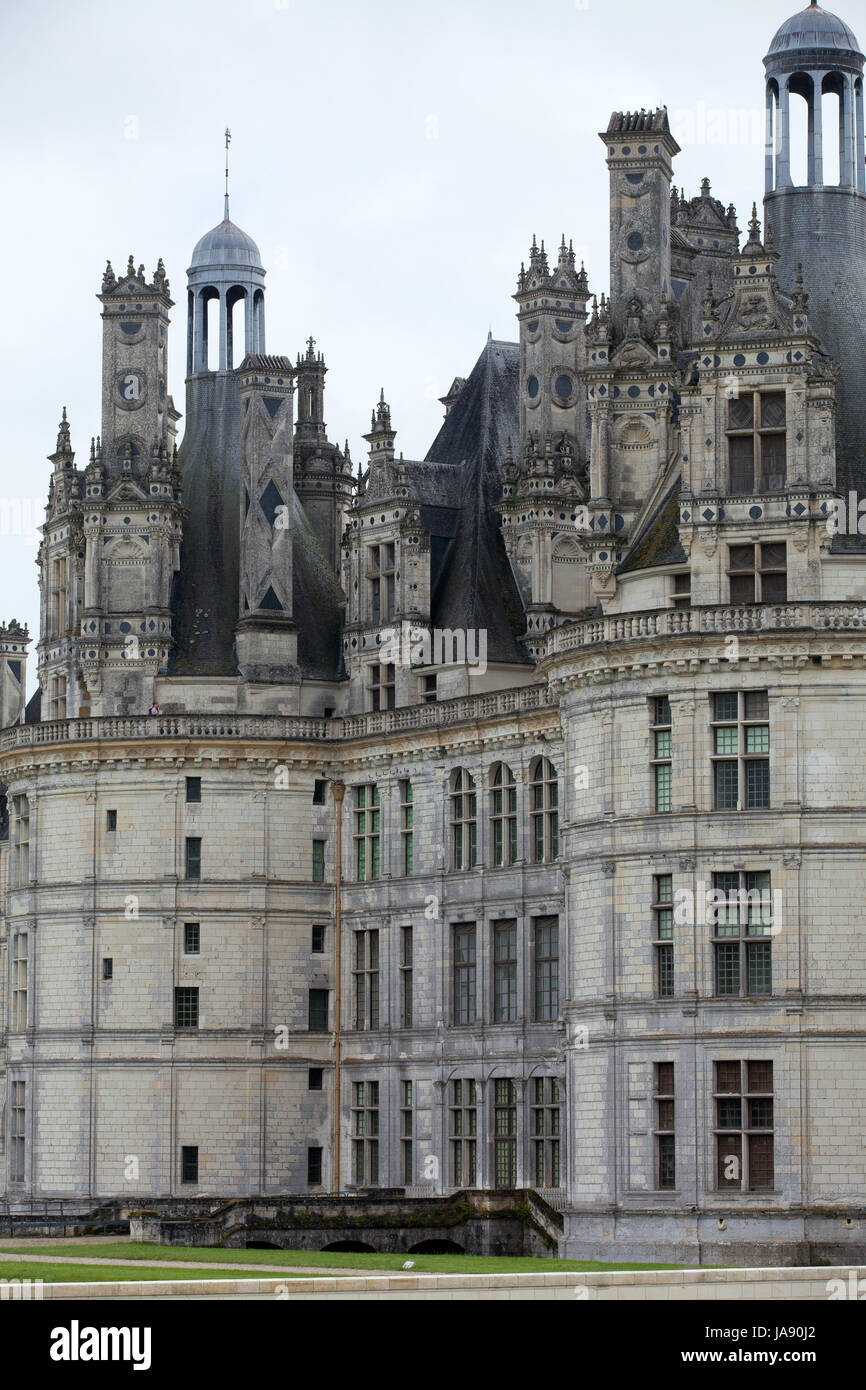 France, vallée, château, Château, tour, historique, grand, grand, énorme, Banque D'Images