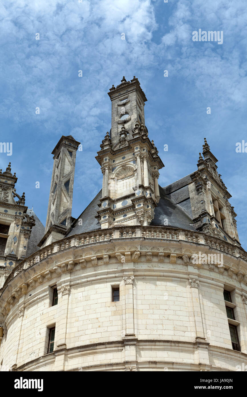 France, vallée, château, Château, tour, historique, grand, grand, énorme, Banque D'Images
