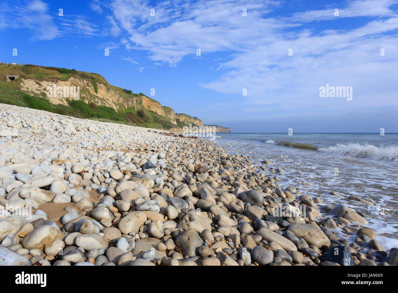 France, Calvados, Vierville sur Mer, Omaha Beach et la Pointe du Hoc Banque D'Images