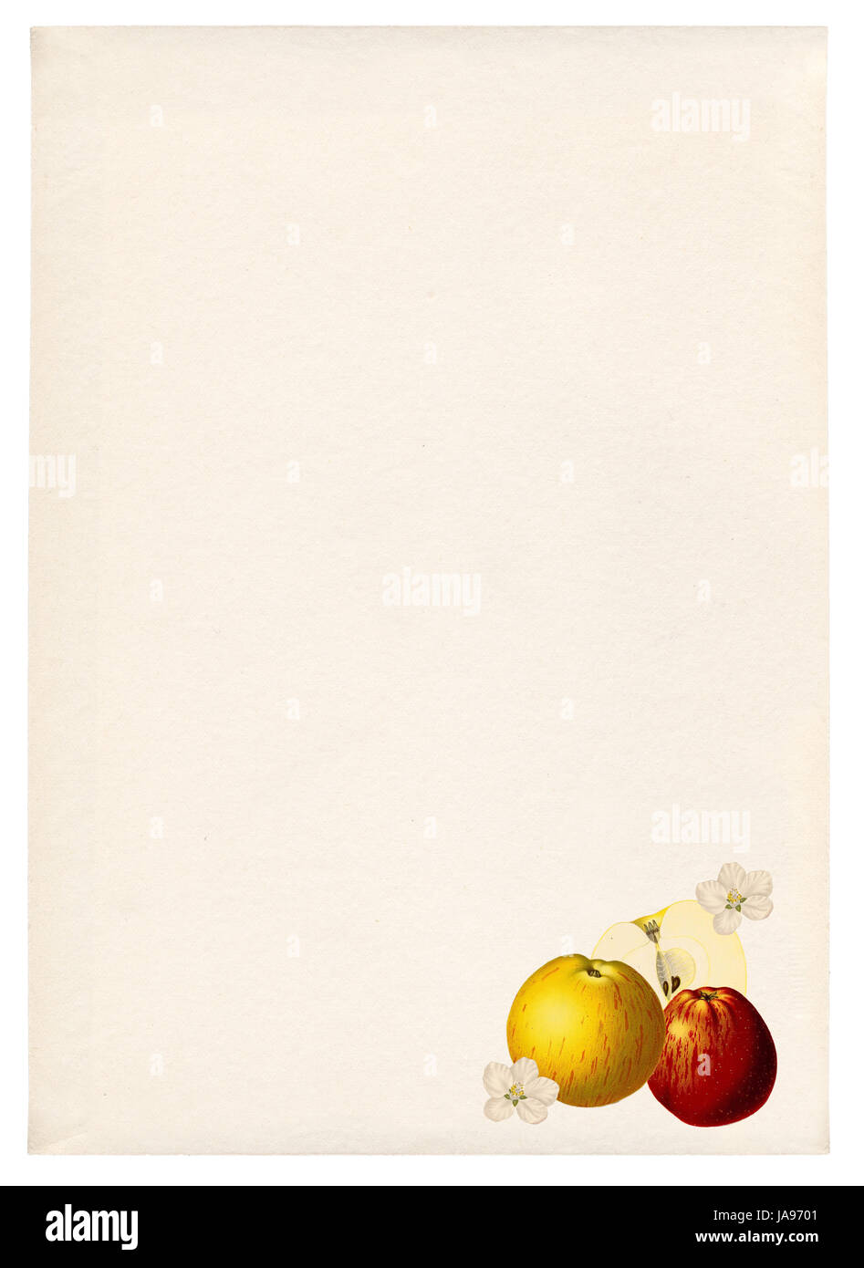 Historique, pommes, apple, collage, lettre, contexte, contexte, vieux, Banque D'Images