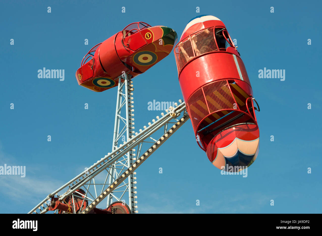 Bomber Vintage swing plongeur au amusement park Banque D'Images