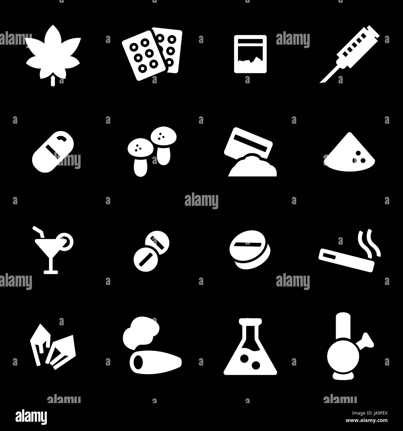 Médicaments blanc Vector icons set Illustration de Vecteur