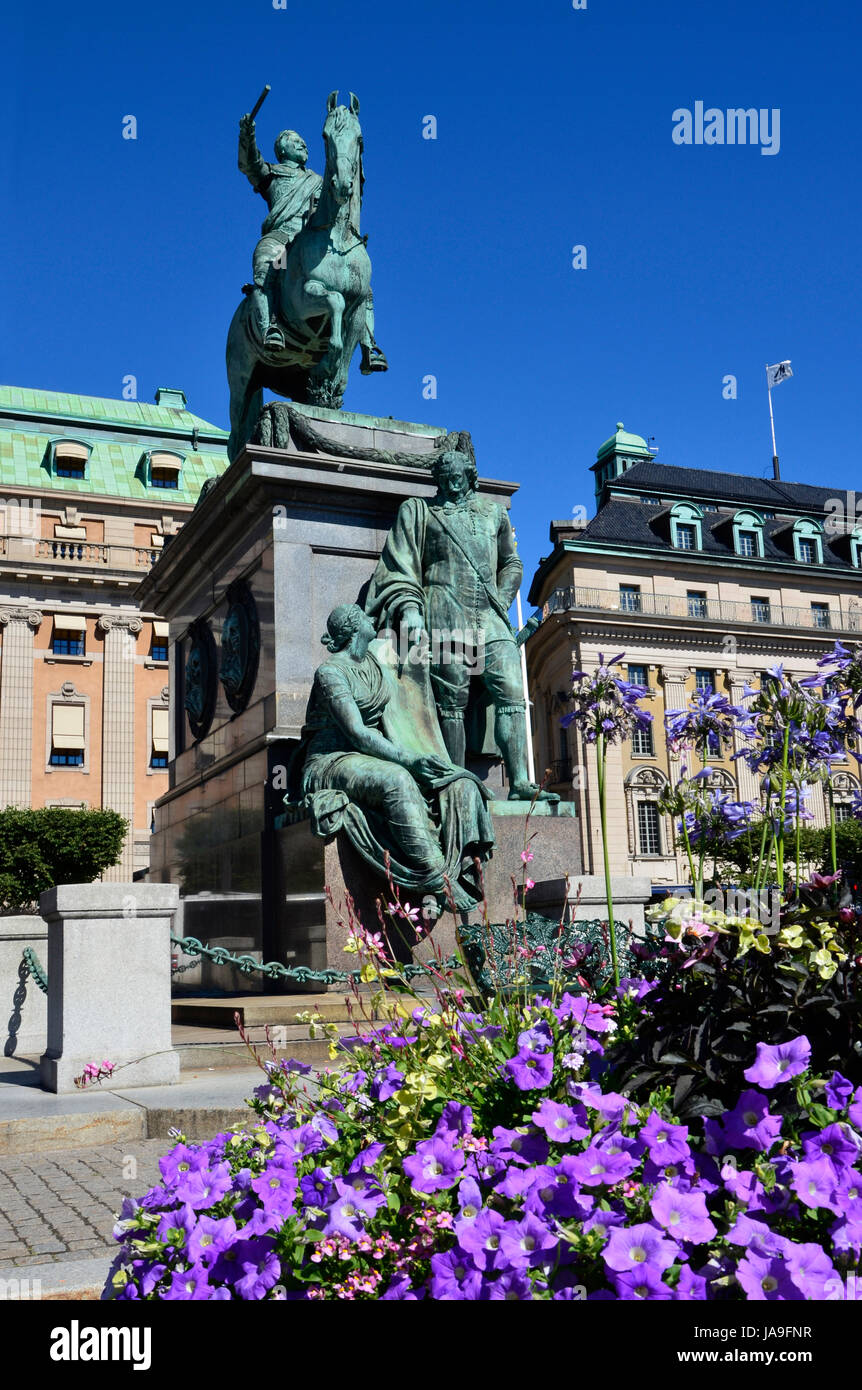 Monument, la Suède, le paysage urbain, capital, vue sur la ville, Stockholm, Stockholm, monument, Banque D'Images