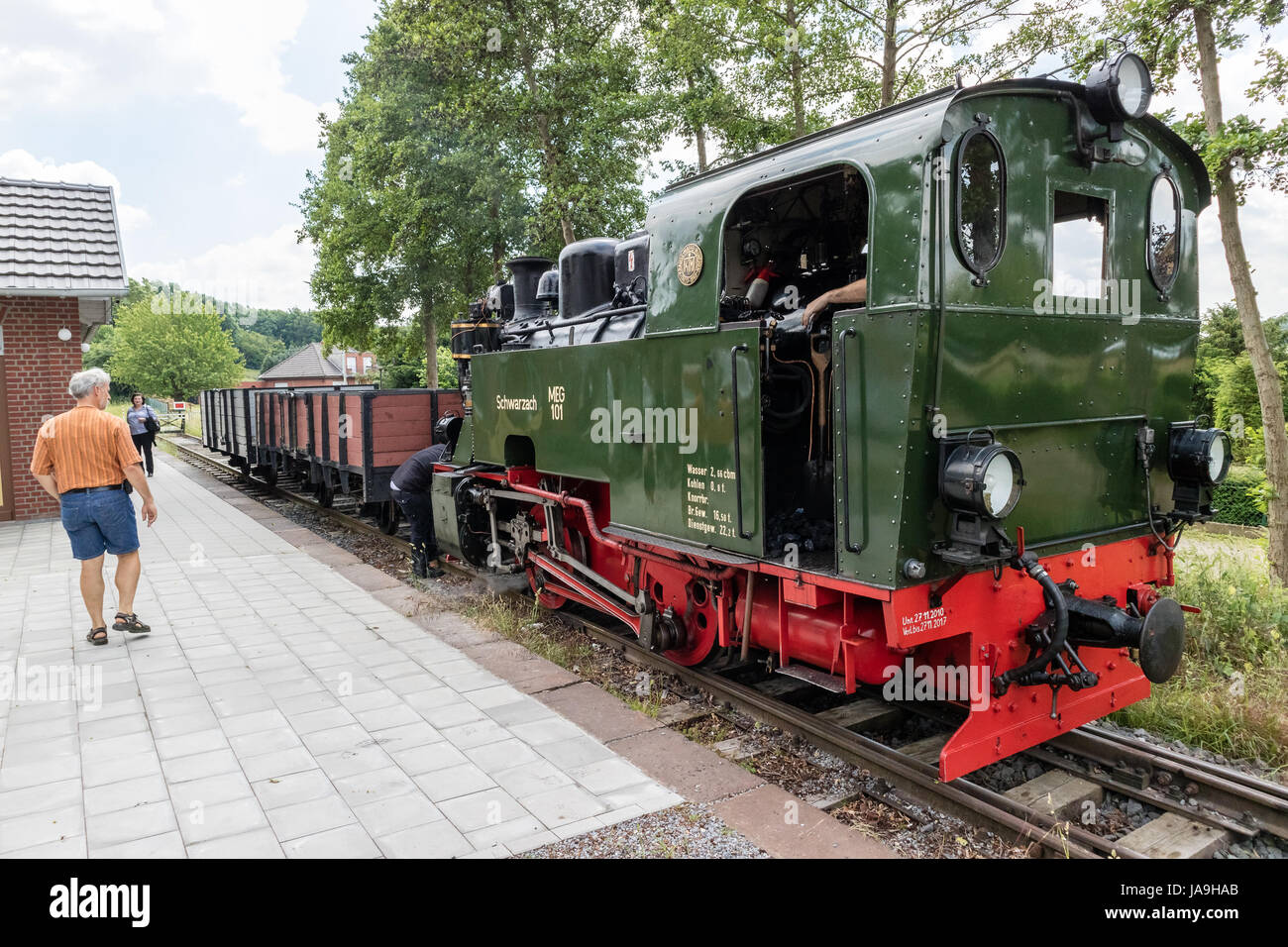 Train à vapeur historique - 4 juin 2017 - Schierwaldenrath, Gangelt, Selfkant, North Rhine Westphalia, NRW, Germany, Europe Banque D'Images
