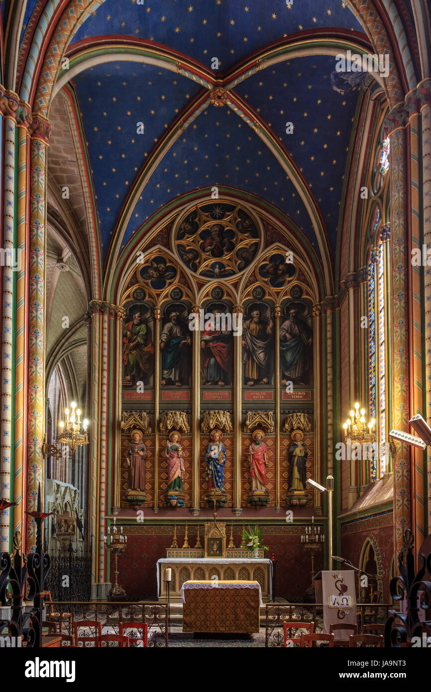 France, Haute Vienne, Limoges, la cathédrale Saint Etienne, Saint Sacrement chapelle Banque D'Images