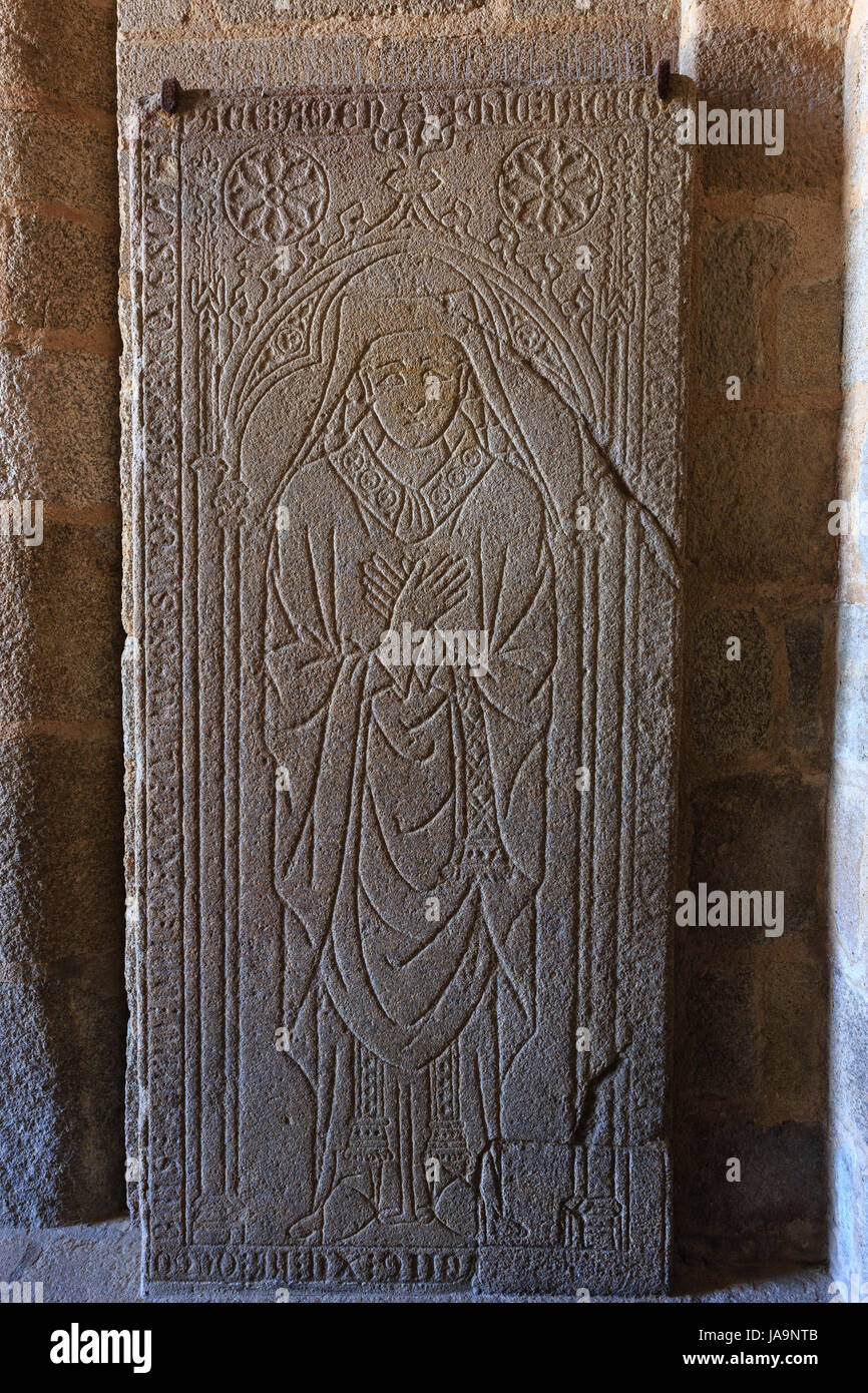 France, Haute Vienne, Limoges, la cathédrale Saint Etienne, tombstone Banque D'Images