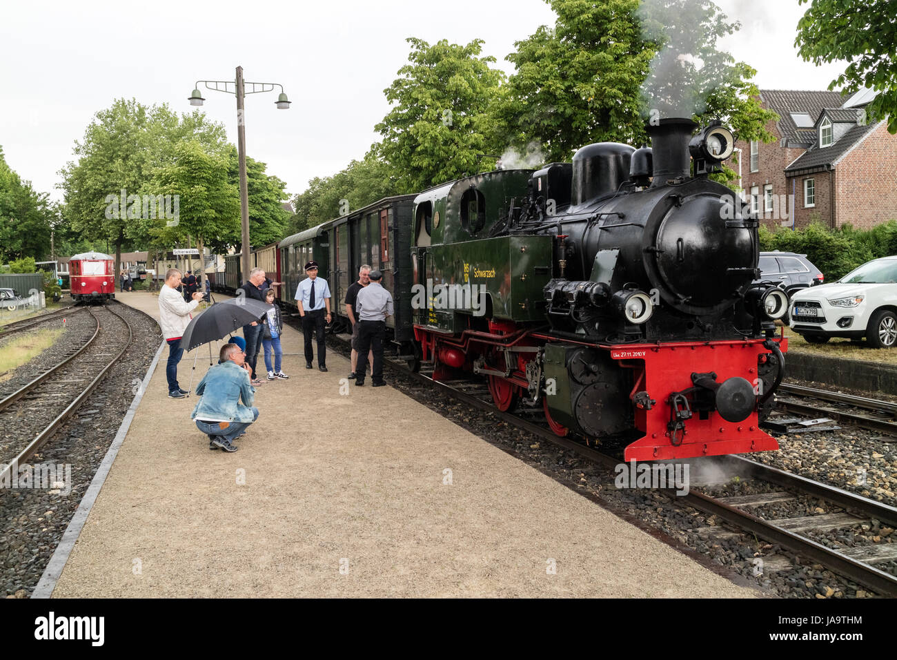 Train à vapeur historique - 4 juin 2017 - Schierwaldenrath, Gangelt, Selfkant, North Rhine Westphalia, NRW, Germany, Europe Banque D'Images