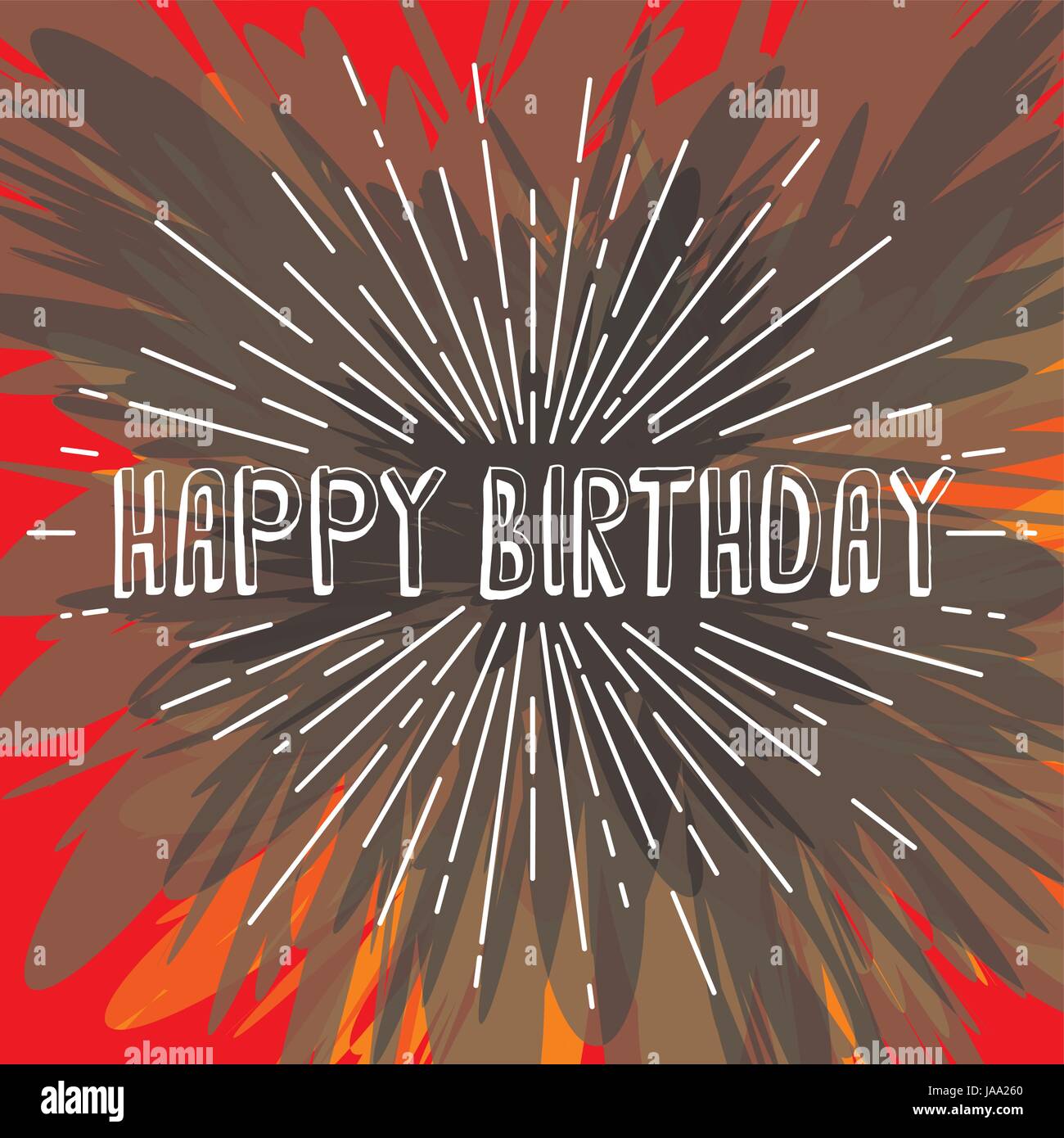 Joyeux Anniversaire Bonjour Soleil Theme Retro Art Vectoriel Image Vectorielle Stock Alamy