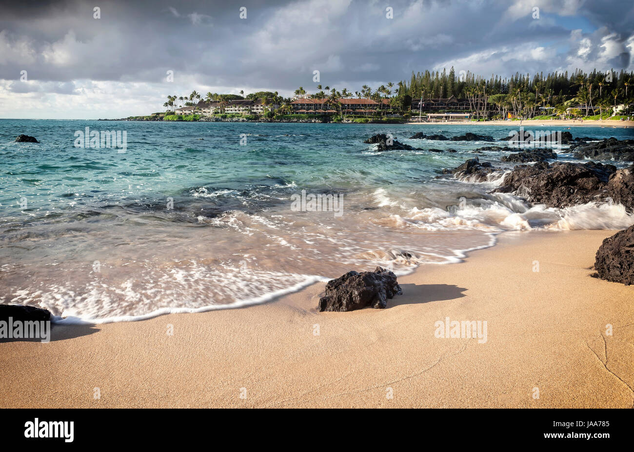 Une journée d'été à Napili Bay, Maui, Hawaii. Banque D'Images