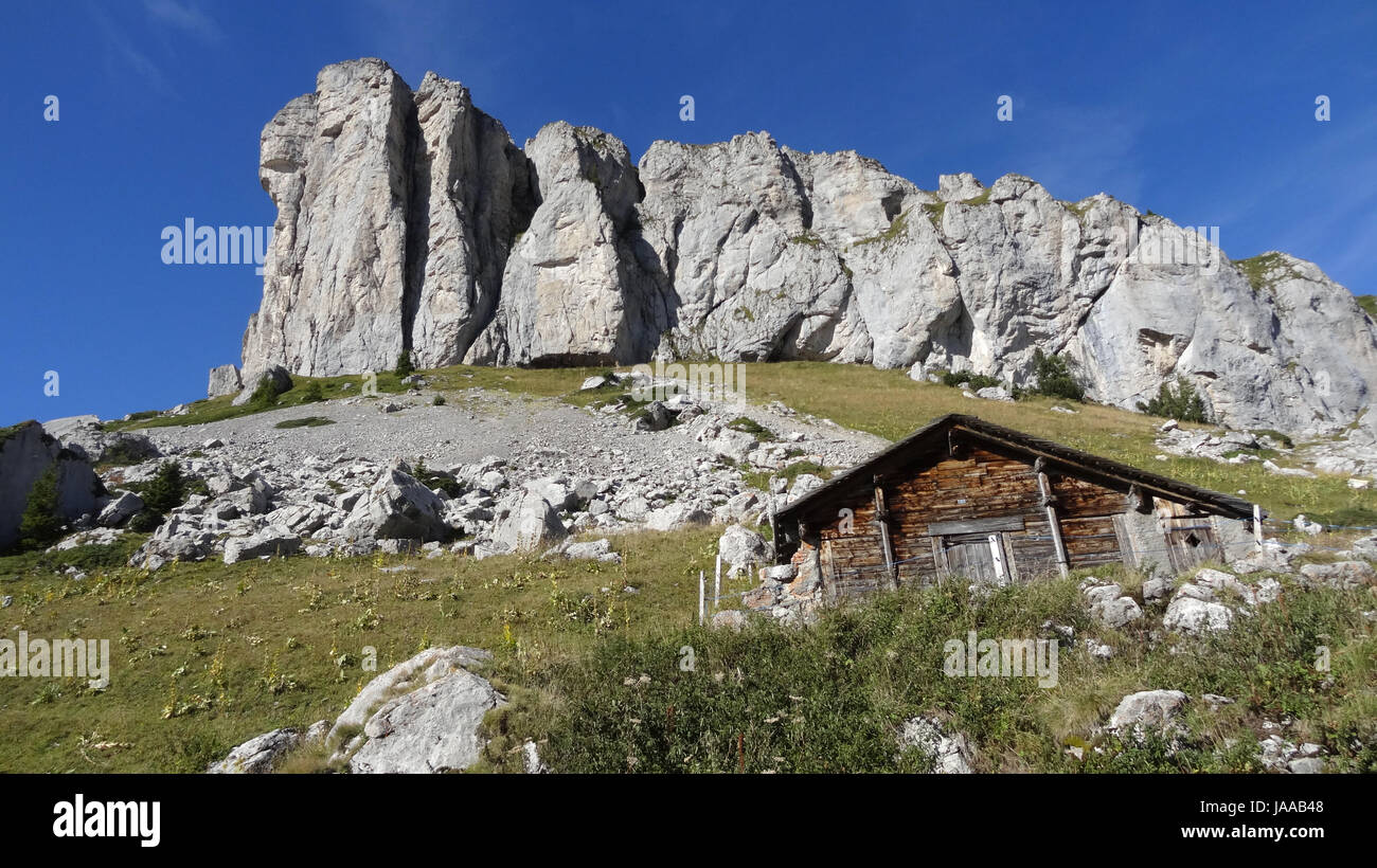 Chalets à chaux mont Banque D'Images